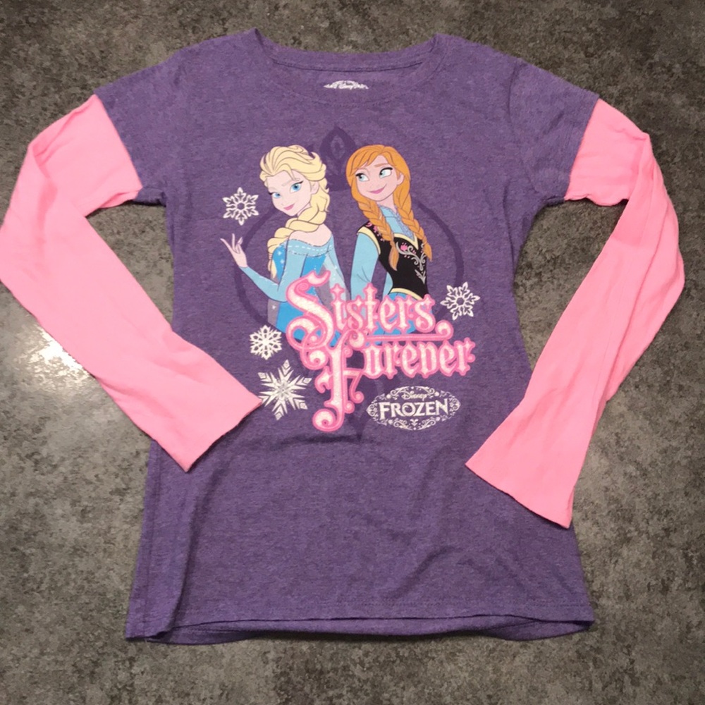 Disney Frozen Long Sleeve Girl Shirt Size Large